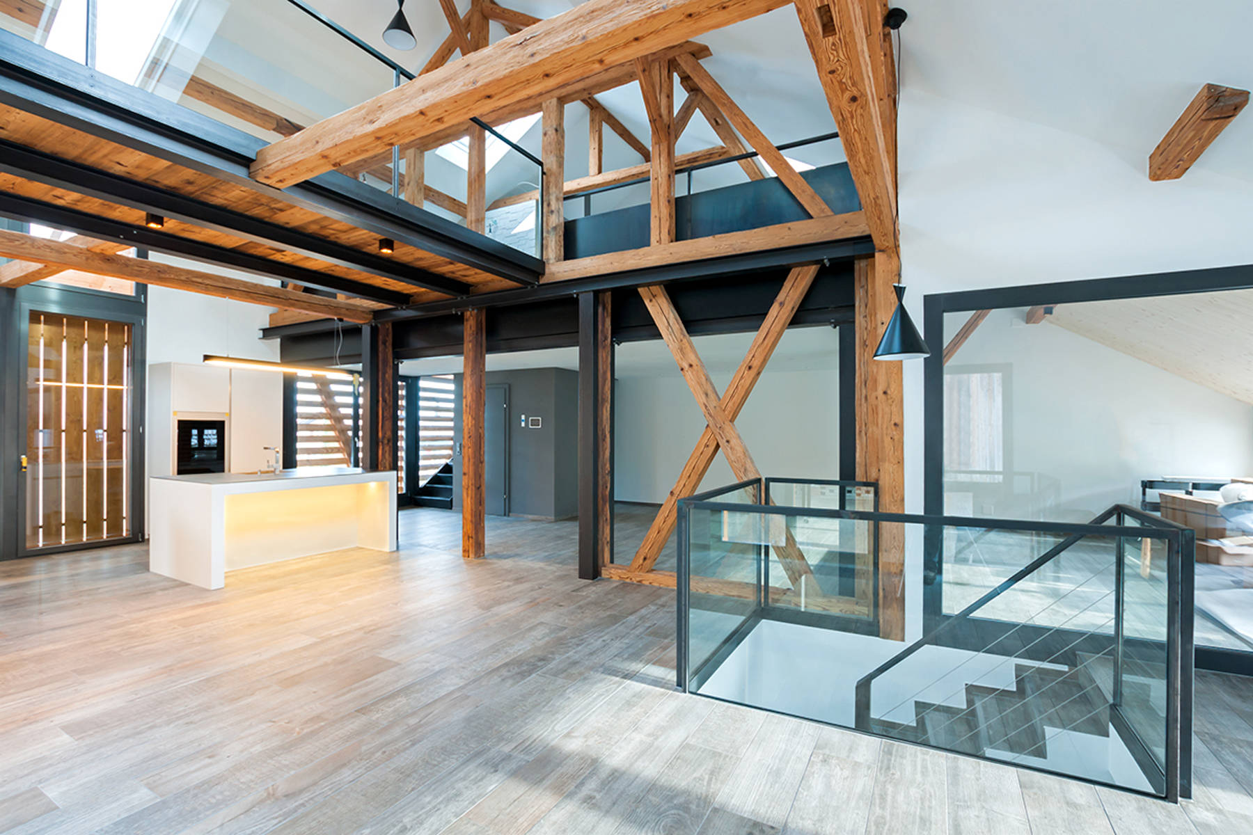 Glasgeländer Drahtseilgeländer Blechgeländer Stahlbrücke Gstaad Zweisimmen Spiez Thun Bern Berner Oberland von Niederhäusern AG Metall- und Stahlbau Erlenbach Vonag